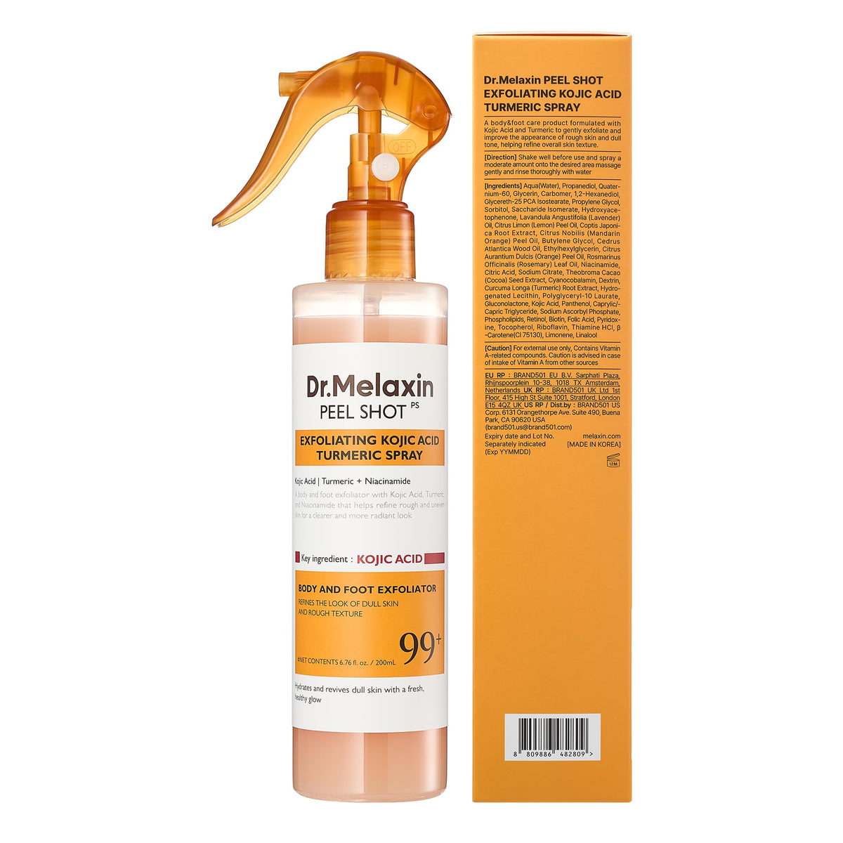 Dr.Melaxin paired with moisturizer showing post-exfoliation care benefit