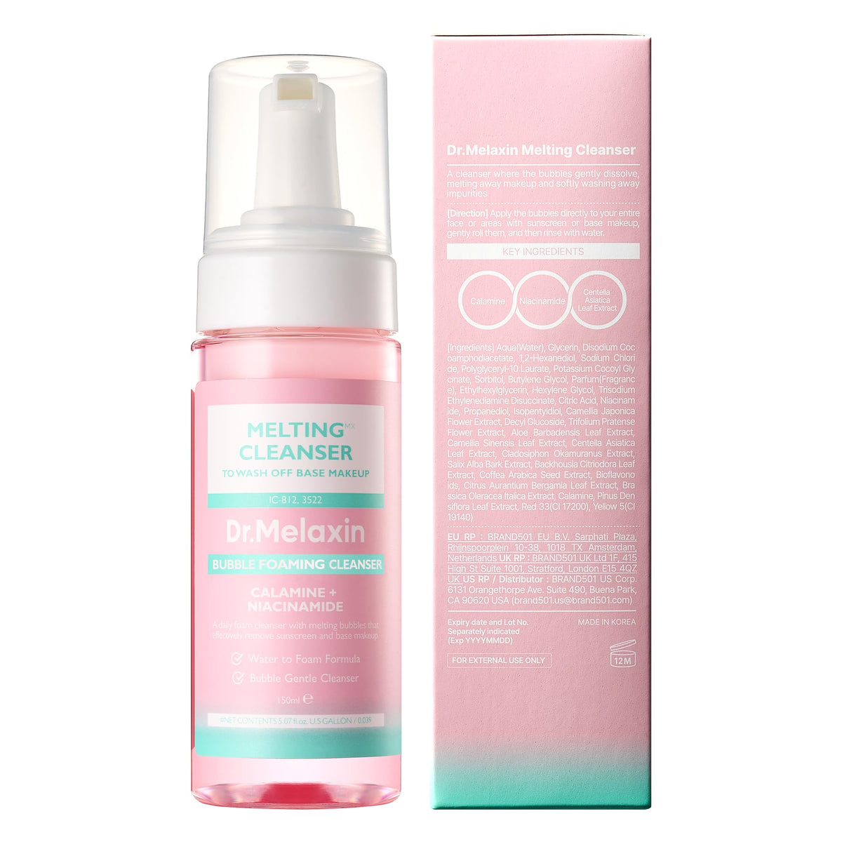Dr.Melaxin with cloth and no cotton pads to show oil-free, single-step removal