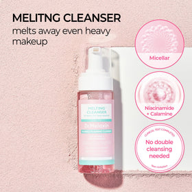 Dr.Melaxin pump dispensing foam demonstrating gentle, airy texture for easy use