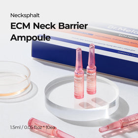 Dr.Melaxin single ampoule opened with clear serum visible demonstrating hygienic single-use advantage