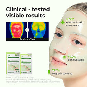 Dr.Melaxin mask size comparison next to hand indicating travel-friendly