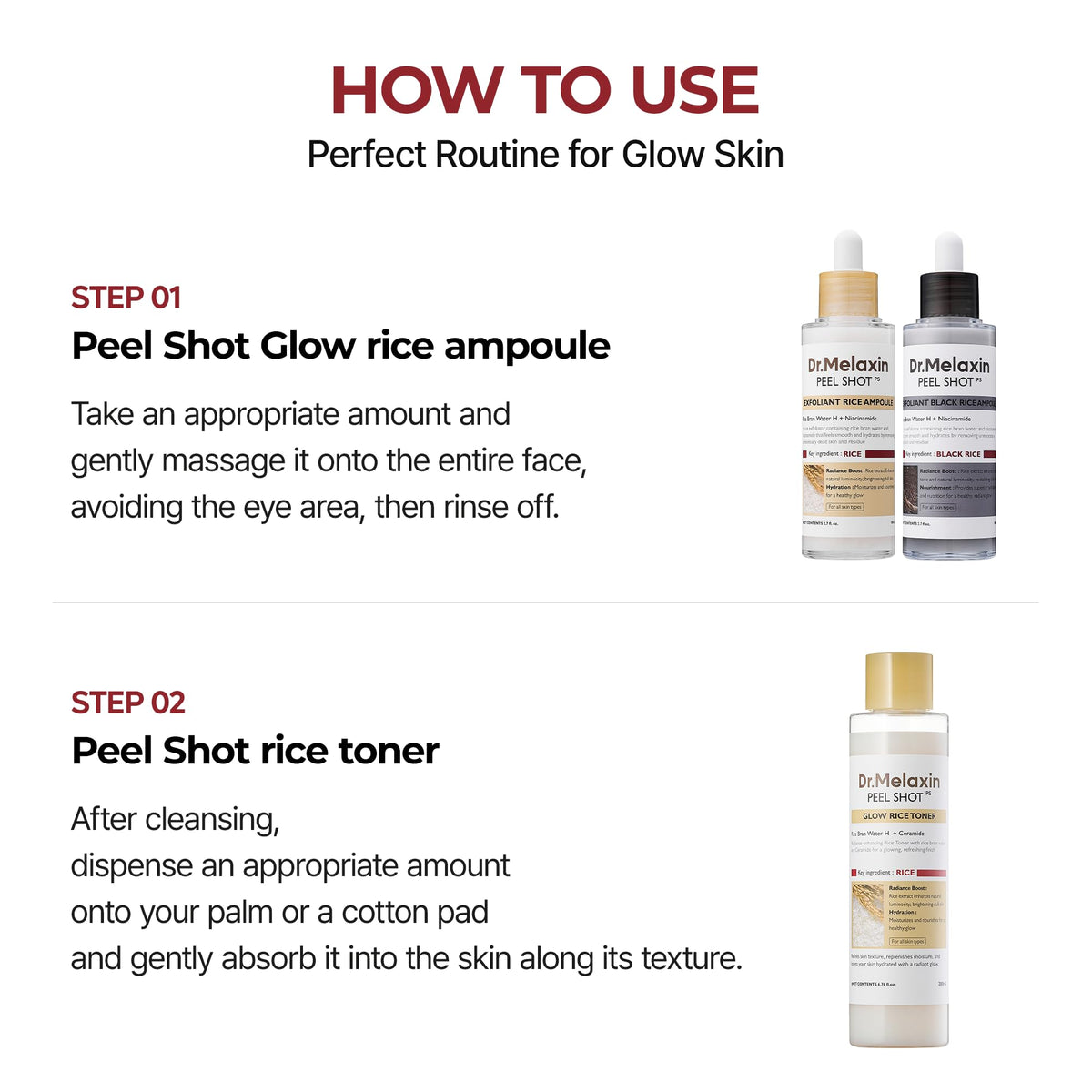Dr.Melaxin on vanity with other products showing daily routine benefit