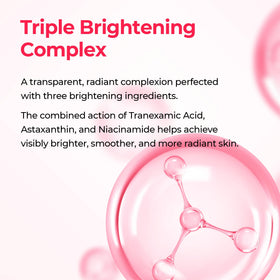 Dr.Melaxin label close-up highlighting tranexamic acid and niacinamide