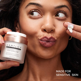 DRMTLGY Day Dream bottle label detail highlighting SPF 40 and mineral formula