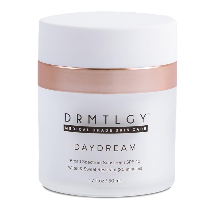 DRMTLGY Day Dream front packaging showing moisturizer and SPF benefits