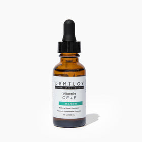 DRMTLGY front bottle view showing packaging and antioxidant serum benefits