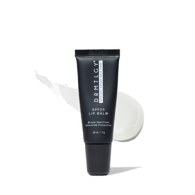 DRMTLGY front packaging showing SPF 25 and compact tube, travel-friendly protection