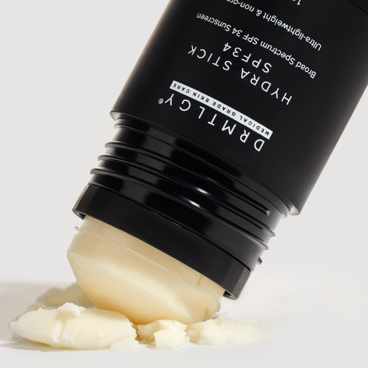 DRMTLGY hydra stick texture close-up highlighting smooth glide and invisible finish
