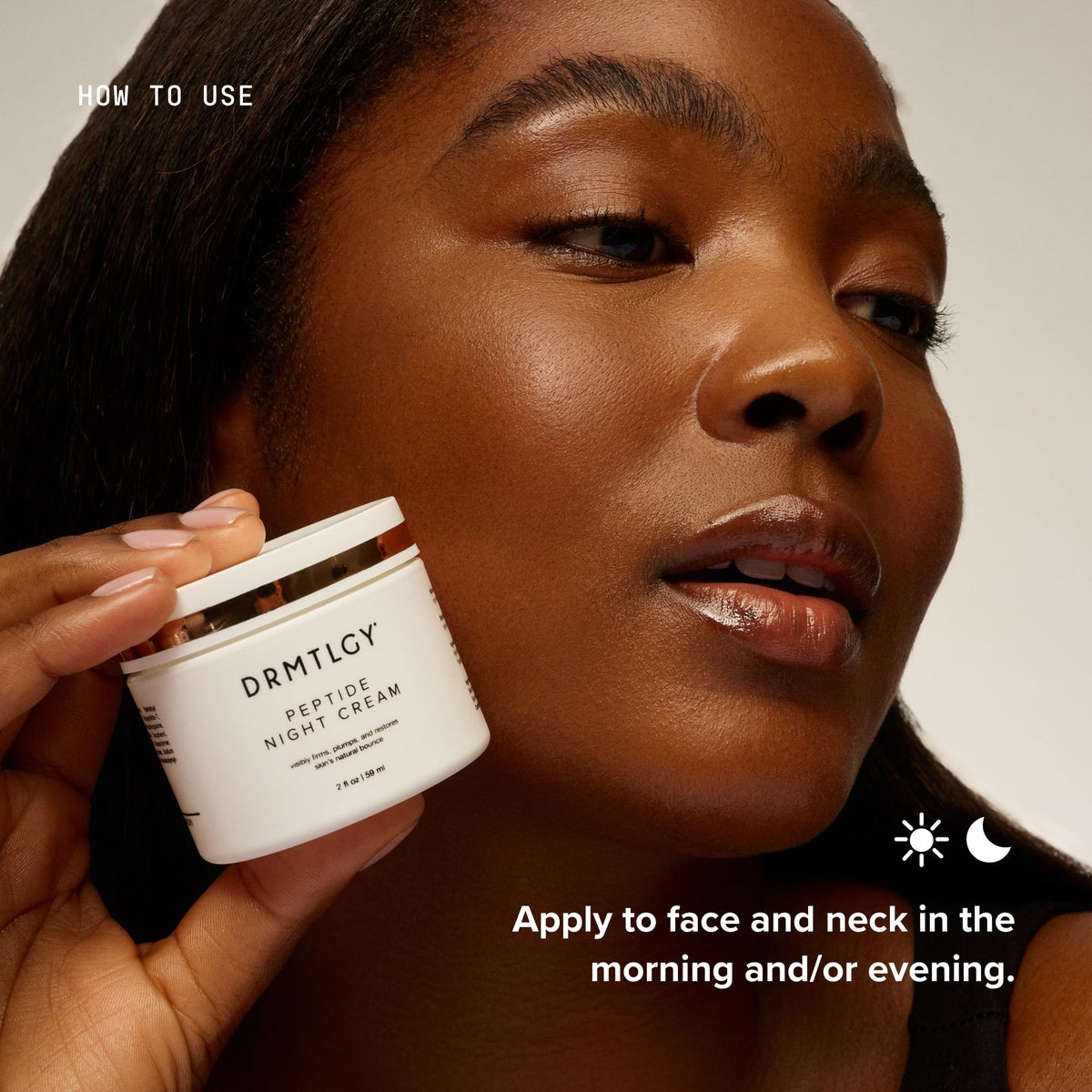 DRMTLGY jar on nightstand lifestyle view for effortless nighttime routine