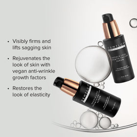 DRMTLGY ingredient label close-up listing peptides and hyaluronic acid for transparency benefit