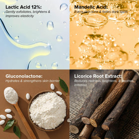 DRMTLGY licorice root extract visual, emphasizes brightening ingredient benefit