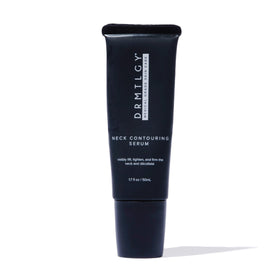 DRMTLGY bottle on vanity highlighting everyday skincare routine