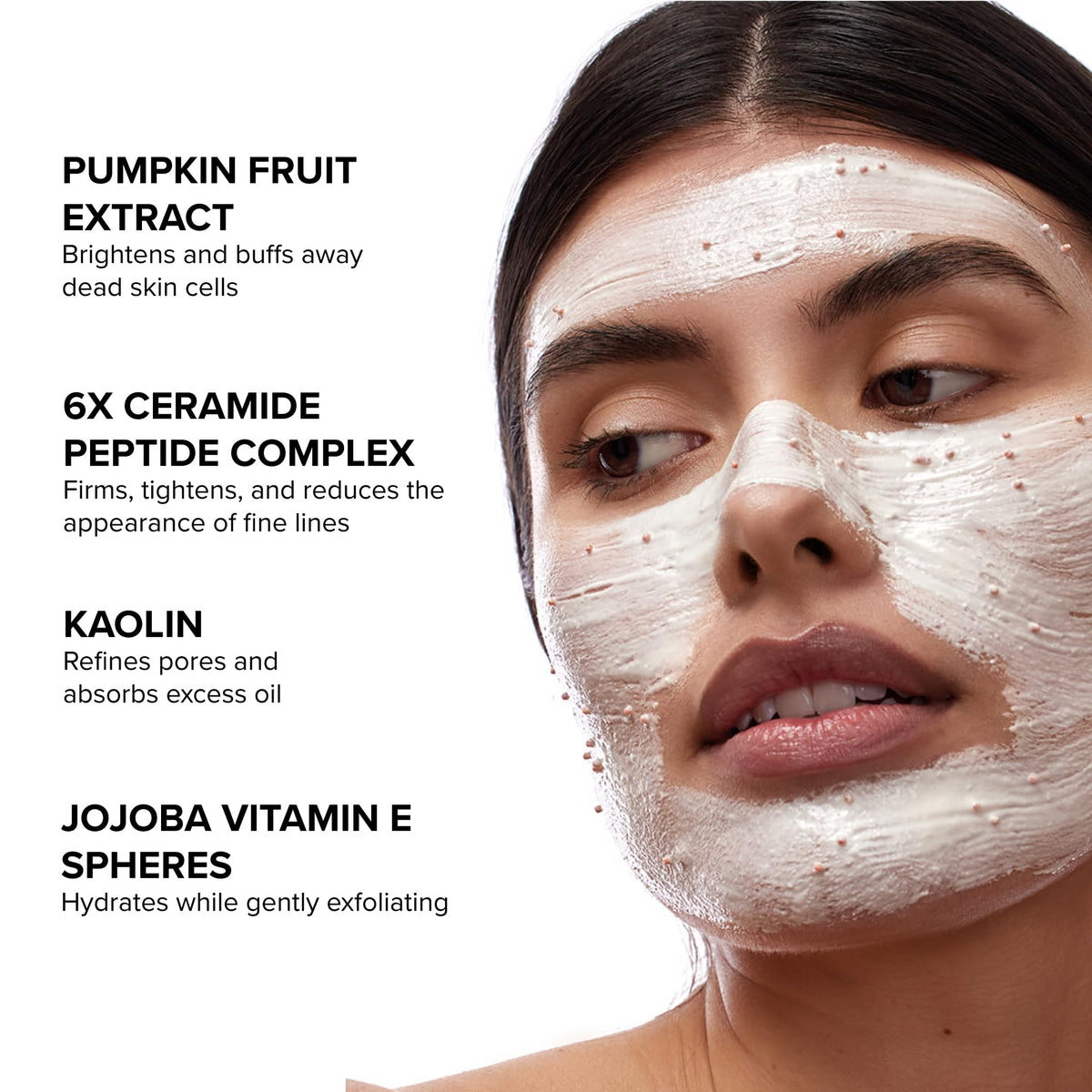 DRMTLGY mask on face in a spa setting highlighting calm, self‑warming comfort