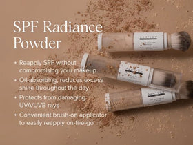 DRMTLGY powder inside a purse lifestyle shot emphasizing on-the-go reapplication