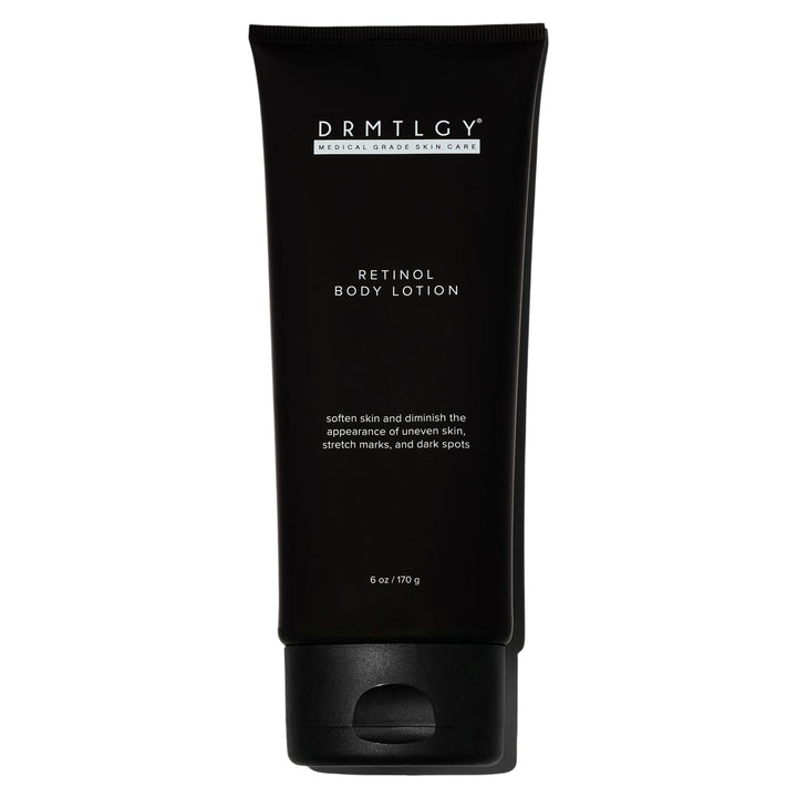 DRMTLGY front bottle view showing clean design and firming benefits