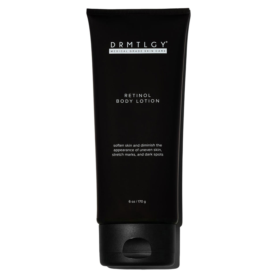 DRMTLGY front bottle view showing clean design and firming benefits