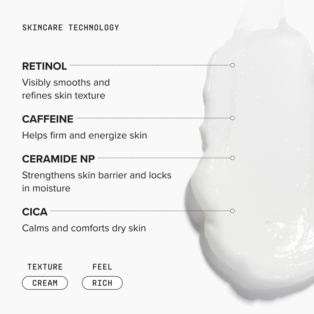 DRMTLGY close-up of lotion texture revealing rich hydration and absorbency
