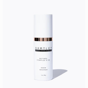 DRMTLGY front packaging of 0.5% retinol serum showing product benefits
