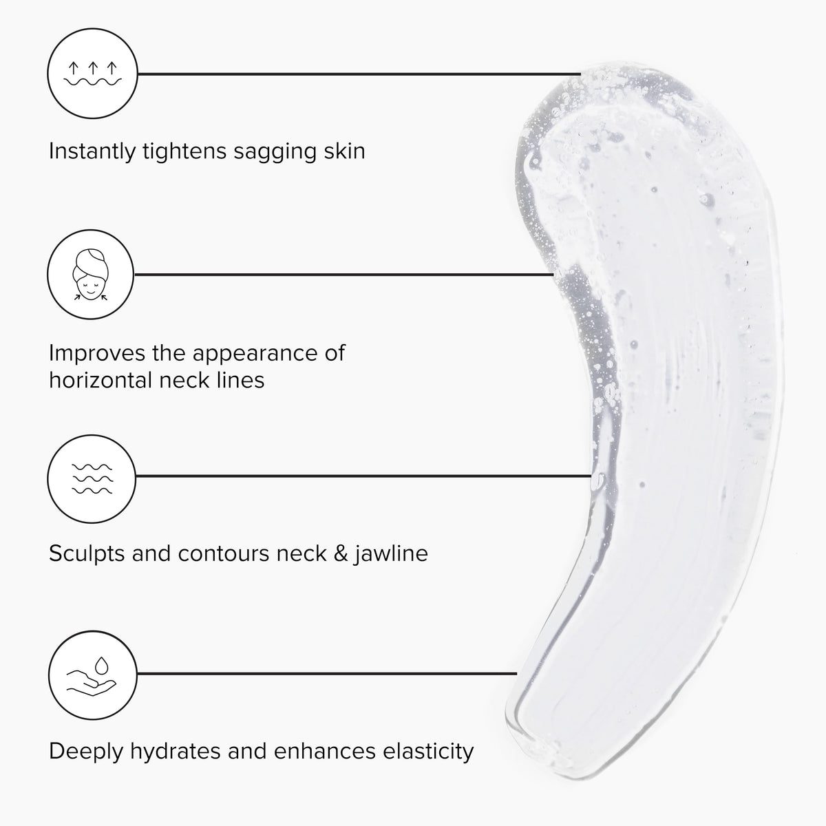 DRMTLGY serum texture on skin showing lightweight absorption