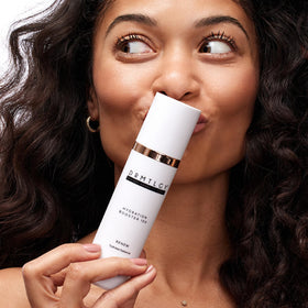 DRMTLGY clear gel texture on hand demonstrating fast absorption benefit