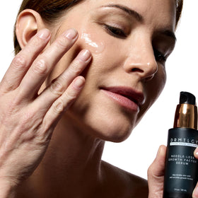 DRMTLGY clear gel texture drop highlighting lightweight formula and fast absorption benefit