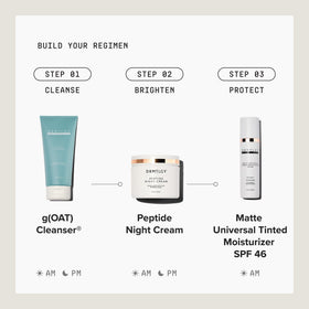 DRMTLGY tinted moisturizer inside a travel bag for on-the-go protection