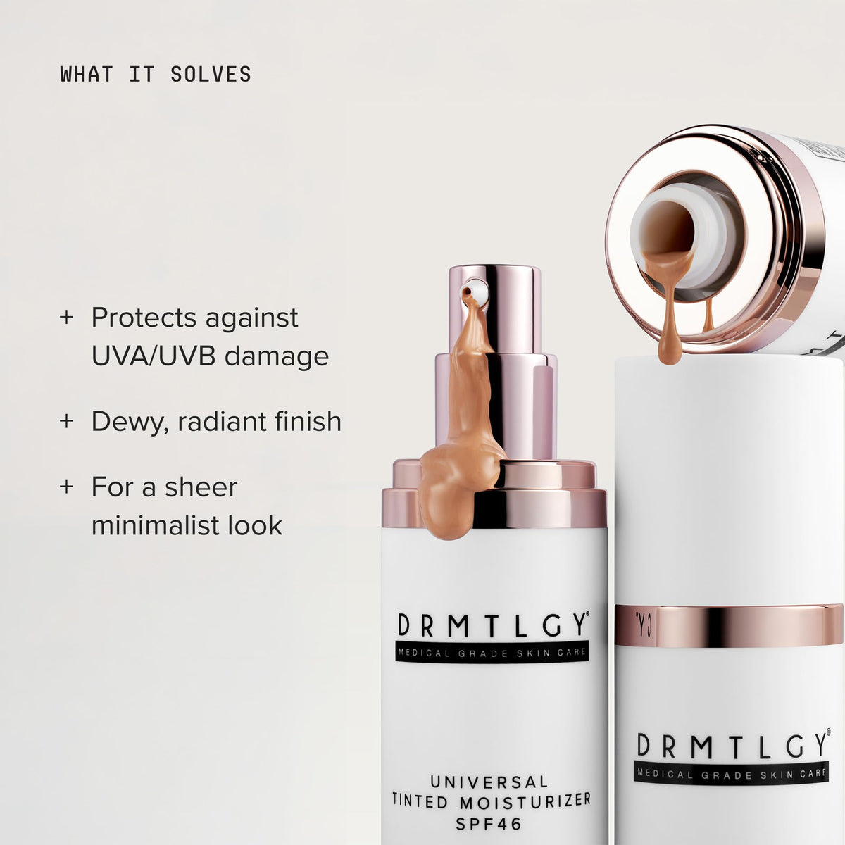 DRMTLGY creamy texture close-up demonstrating smooth, hydrating finish