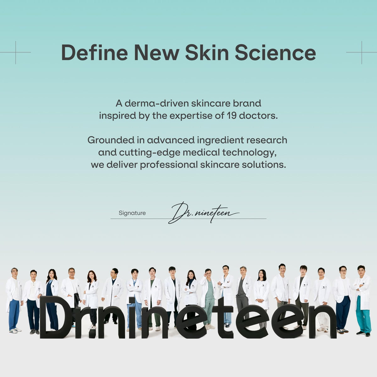 Dr.nineteen ampoule staged on bathroom vanity suggesting daily skincare routine