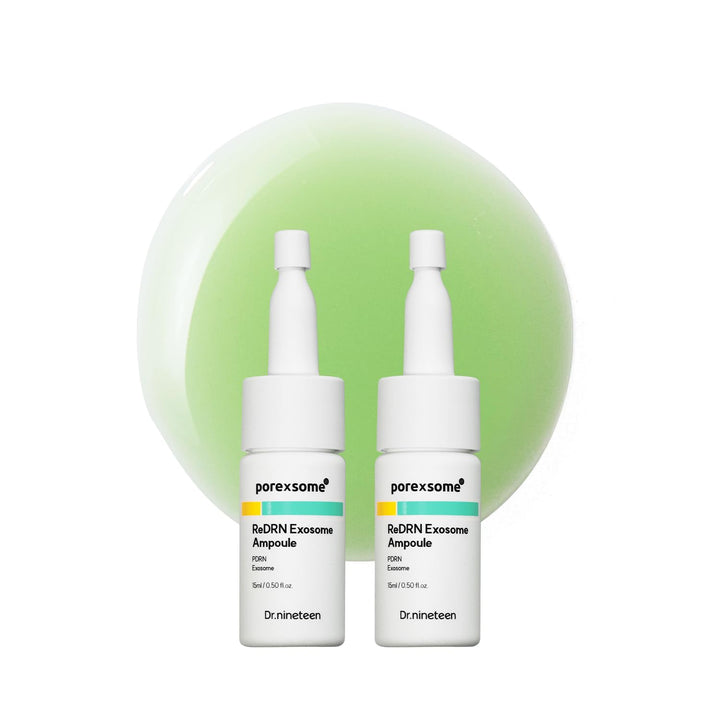Dr.nineteen front packaging showing dual 15ml ampoules and clear labeling benefit