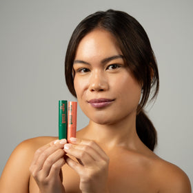 Dr. PAWPAW ORIGINAL BALM Glimmer tube open with balm surface, visible pearly finish for shine