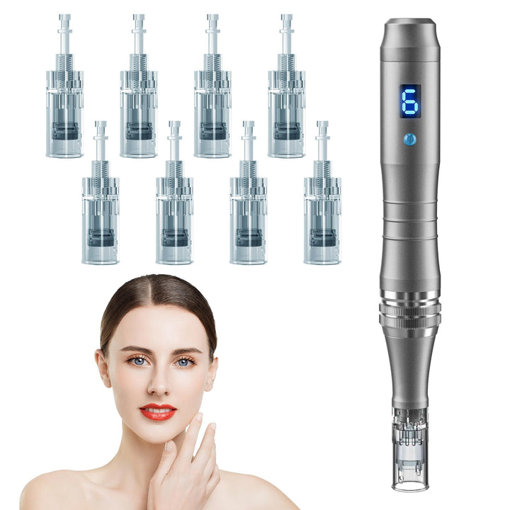 Dr.Pen DermaStamp front view showing compact design and easy grip