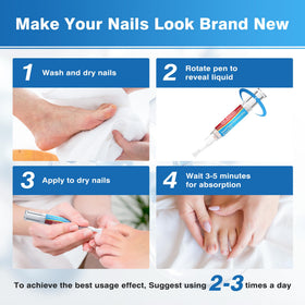 DR.RAPID before and after nail comparison showing improved nail appearance