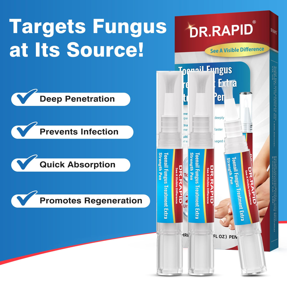 DR.RAPID ingredient label close-up highlighting active acids