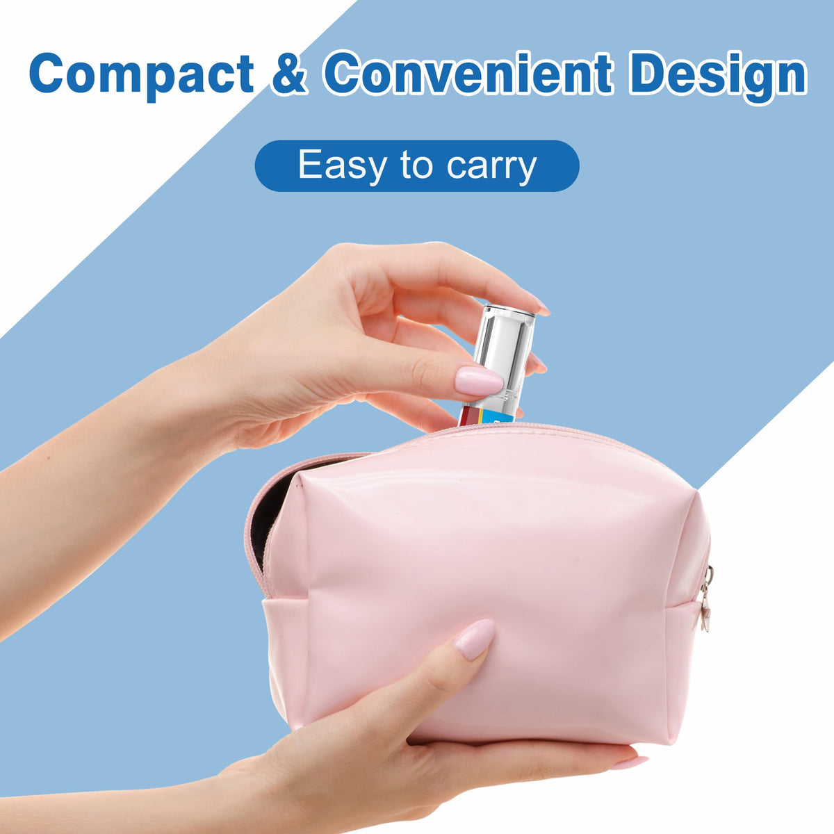 DR.RAPID pen beside shoes and bag for convenient travel use