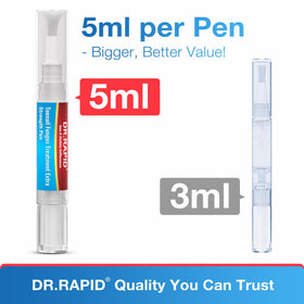 DR.RAPID pen cap and brush detail preventing spills on-the-go