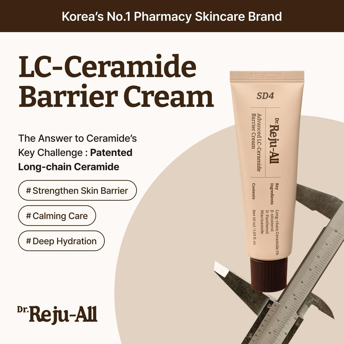 Dr.Reju-All cream texture close-up demonstrating lightweight hydration