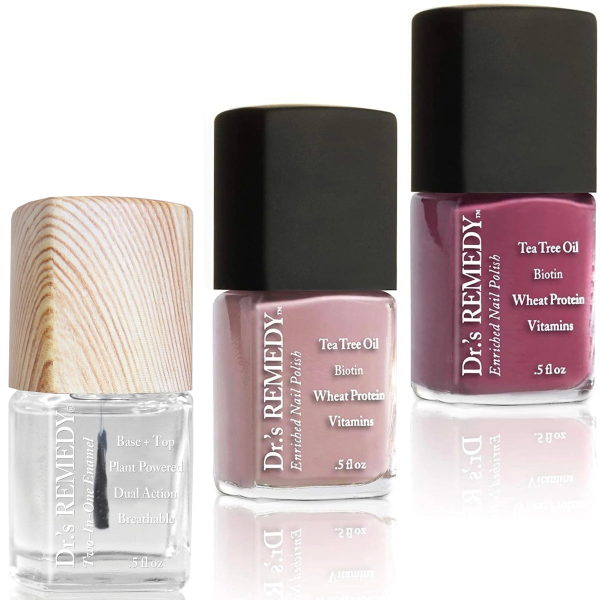 Dr.'s Remedy front packaging trio showing kit and benefits