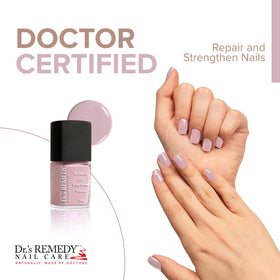 Dr.'s Remedy brush close-up displaying smooth application and even coverage