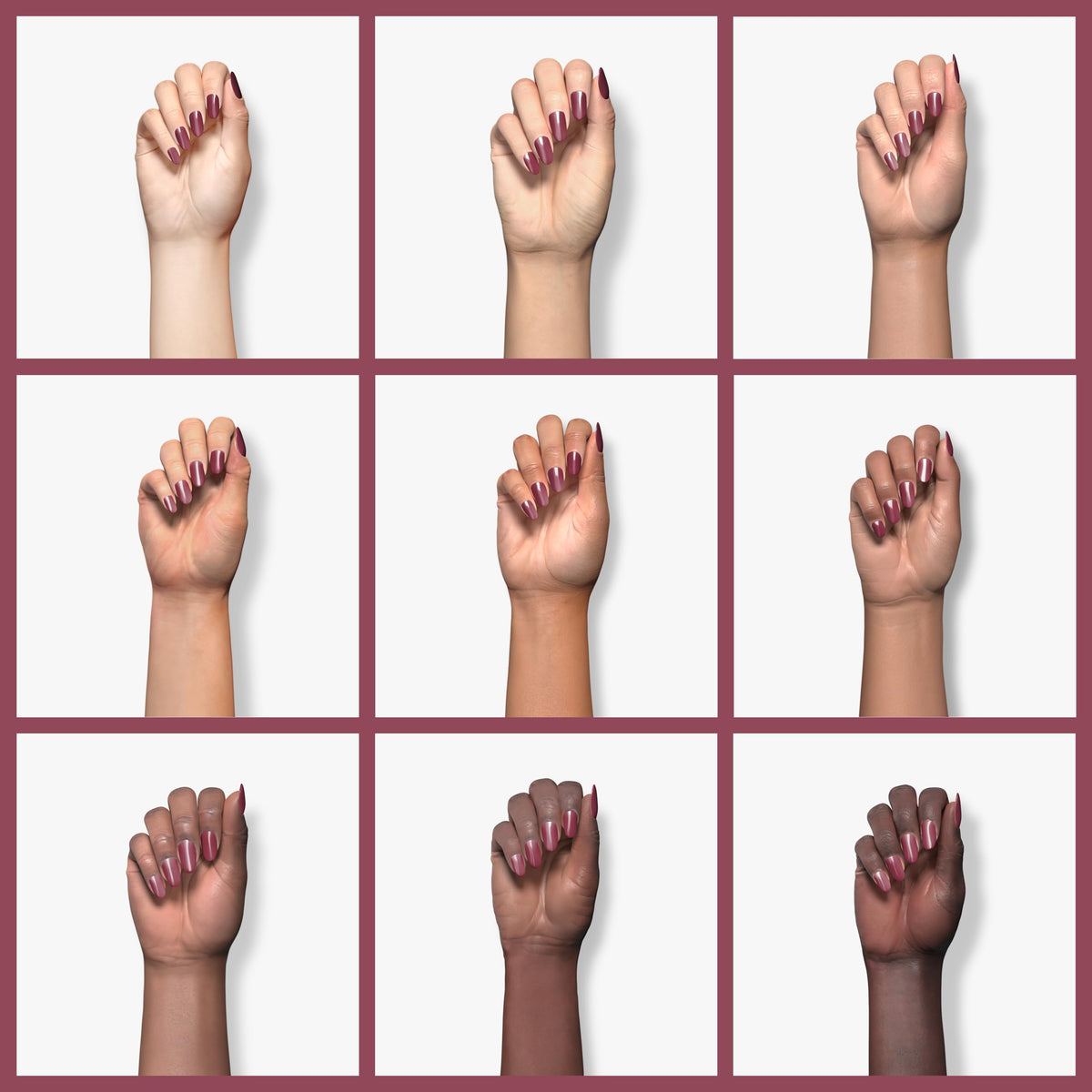 Dr.'s Remedy BRAVE Berry on fingernails in lifestyle shot for polished look