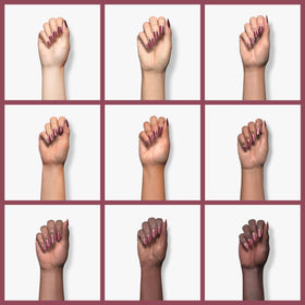 Dr.'s Remedy BRAVE Berry on fingernails in lifestyle shot for polished look