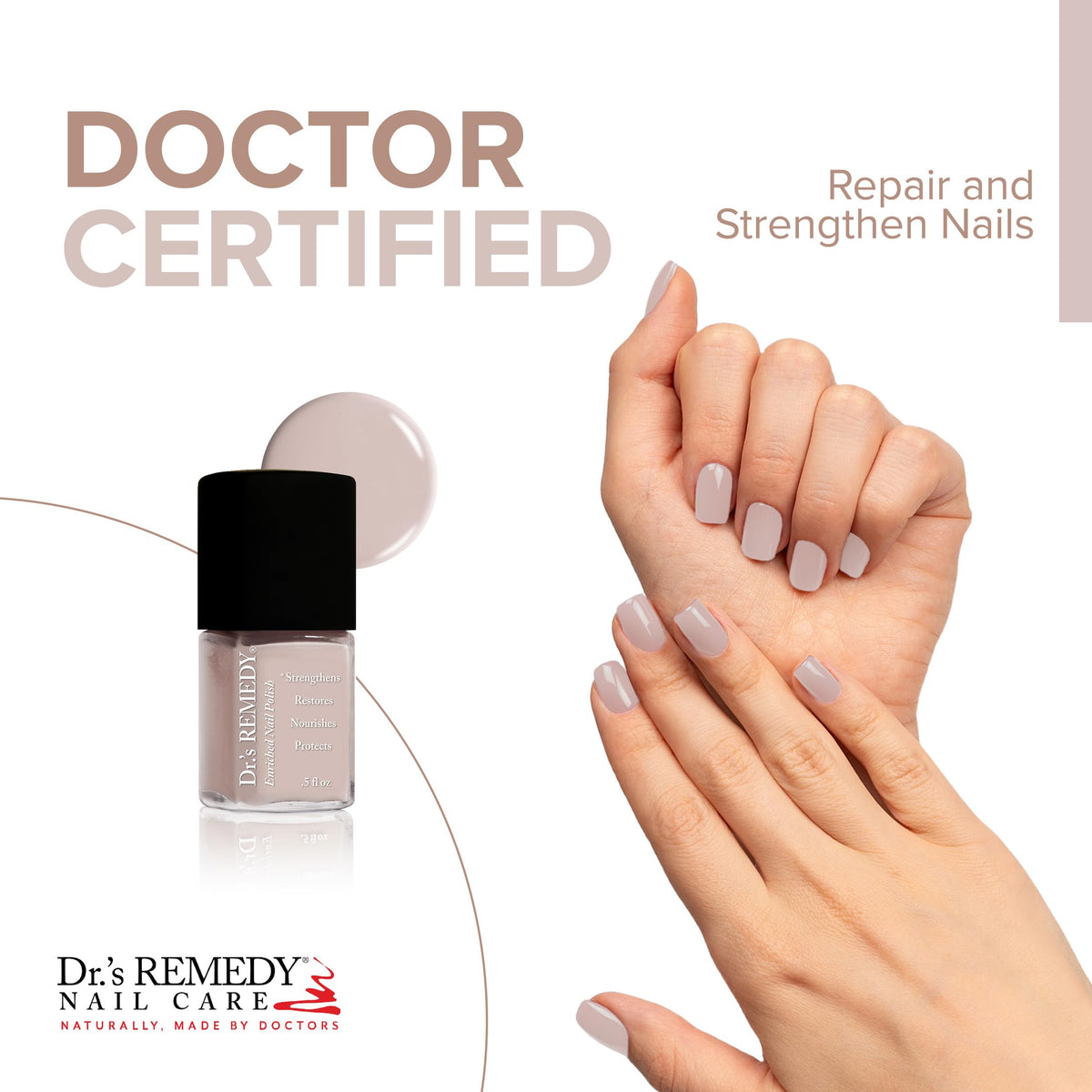 Dr.'s Remedy brush close-up laying down smooth pigment for even application