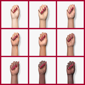 Dr.'s Remedy coral red applied on toenails in pedicure demonstrating cosmetic and care benefits