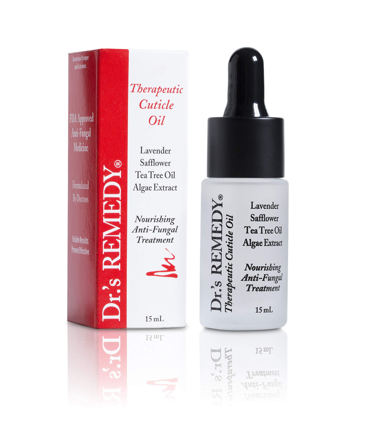 Dr.'s Remedy dropper releasing oil highlighting texture and precise application benefit