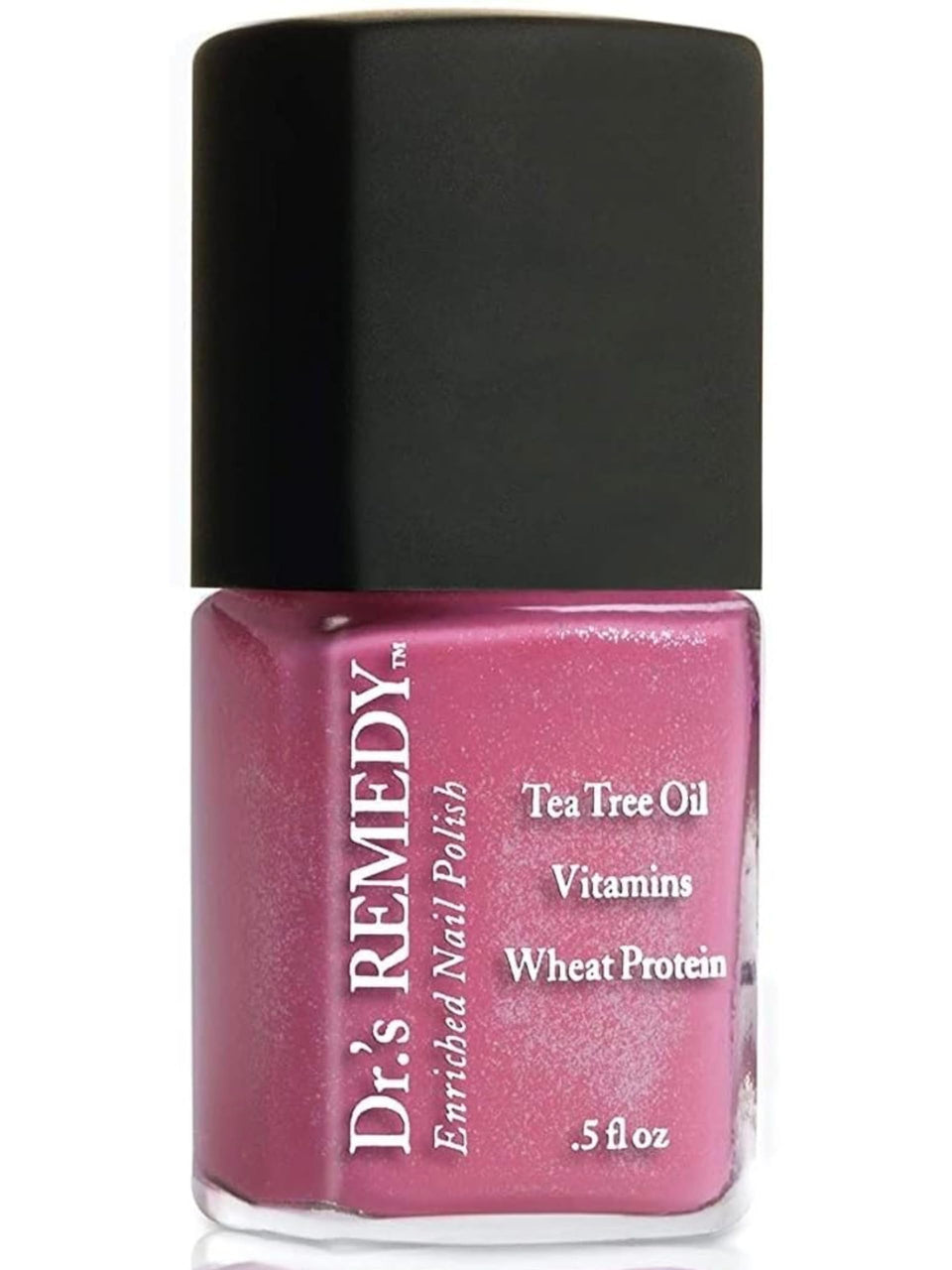 Dr.'s Remedy bottle front view showing PLAYFUL Pink color and glossy finish benefit