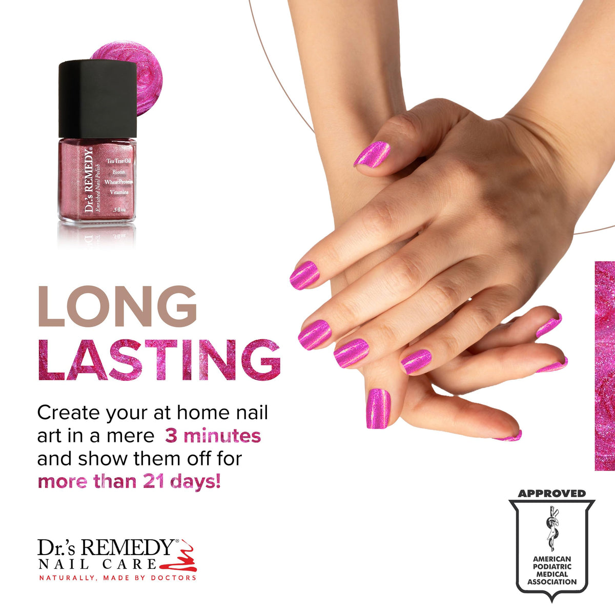 Dr.'s Remedy Reflective Rose close-up texture revealing reflective pigment and shine