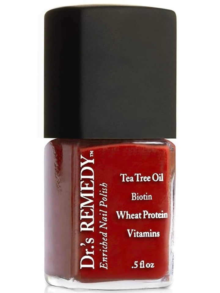 Dr.'s Remedy front bottle of RESCUE Red showing vibrant color and glossy finish