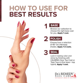 Dr.'s Remedy before and after nails illustrating improved appearance and strength