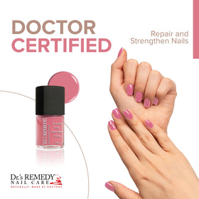 Dr.'s Remedy brush stroke of SERENE Salmon demonstrating smooth application benefit