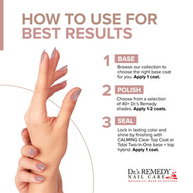 Dr.'s Remedy close-up of polish texture demonstrating smooth finish