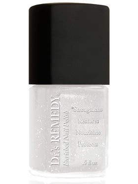 Dr.'s Remedy WISTFUL White front bottle showing clean opaque white polish and brand
